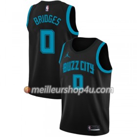 Maillot Basket Homme Charlotte Hornets Miles Bridges 0 2018-19 Jordan Brand City Edition Noir Swingman
